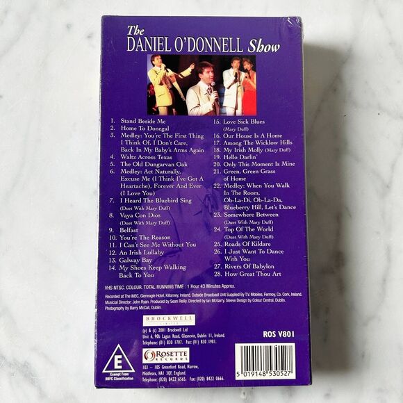 Daniel O'Donnell Show Irish Singer VHS Tape 2001 NEW - Picture 2 of 4